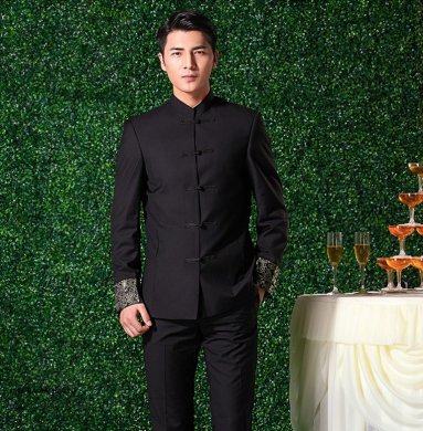 家佳樂文學休閑立領中山裝，時尚復古國風唐裝