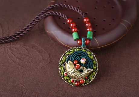 古風(fēng)魚吊墜鎖骨鏈民族風(fēng)項(xiàng)鏈?zhǔn)罪? / data-XXvS=