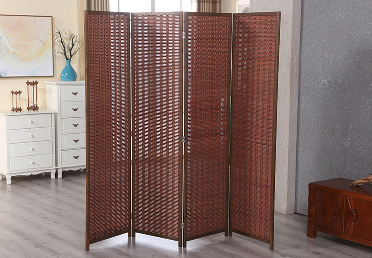 實木竹編簡約新古典折疊屏風(fēng)