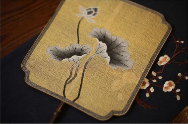 家佳樂文學紫竹緙絲團扇圖片