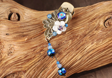 家佳樂(lè)文學(xué)古典孔雀發(fā)夾復(fù)古鴨嘴夾頭飾