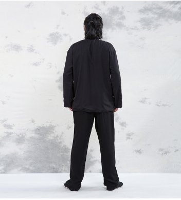 晨練服套裝家佳樂文學太極服春兩面穿中山裝