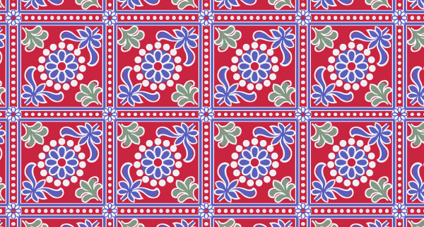 中國傳統(tǒng)唐代服飾寶相花紋幾何圖案，矢量素材