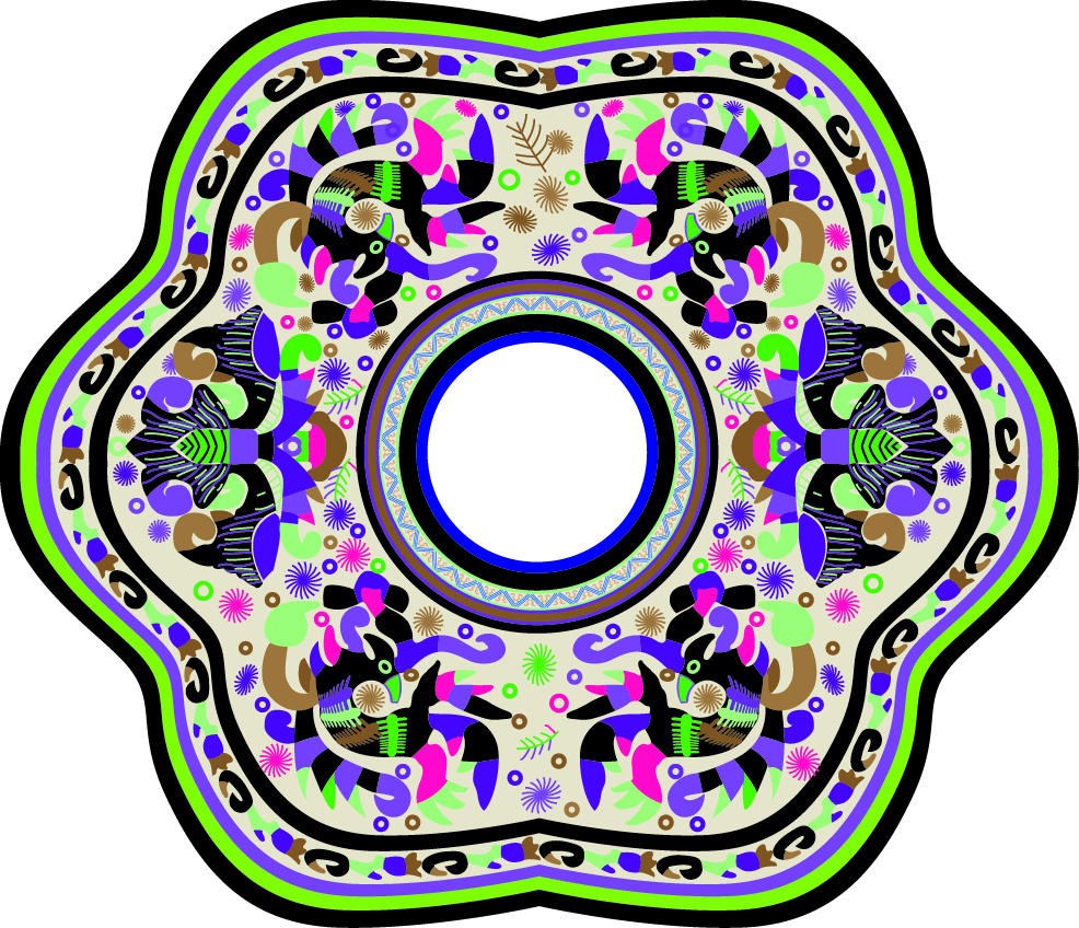 中國傳統(tǒng)刺繡鳳凰花型圖案，矢量素材