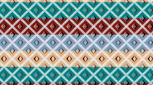 中國(guó)傳統(tǒng)唐代服飾幾何條紋圖案一，矢量素材