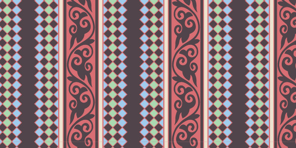 中國傳統(tǒng)唐代服飾聯(lián)珠紋圖案六，矢量素材