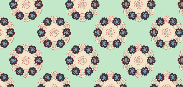 中國傳統(tǒng)唐代服飾聯(lián)珠紋圖案七，矢量素材