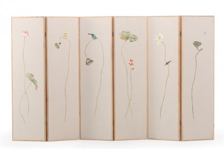 新中式屏風(fēng)實木現(xiàn)代中式禪意，隔斷折疊屏風(fēng)