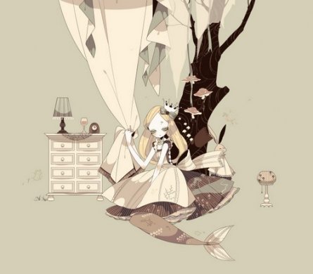 4款獨(dú)特插畫圖片，詭異風(fēng)格插畫