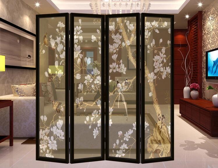 時尚簡約中式實木屏風