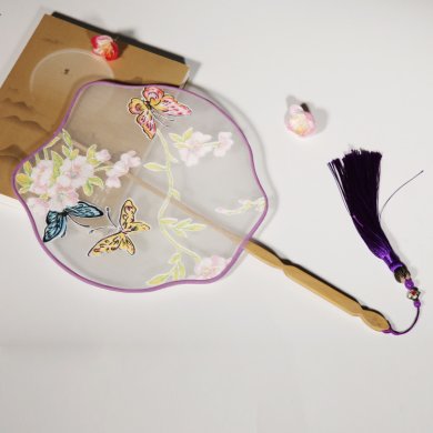 文藝古風(fēng)團(tuán)扇，古典素雅家佳樂文學(xué)扇子