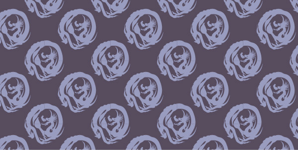 中國傳統(tǒng)唐代服飾祥云龍圖案，矢量素材