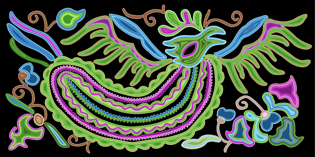 中國傳統(tǒng)刺繡吉祥圖案，矢量素材