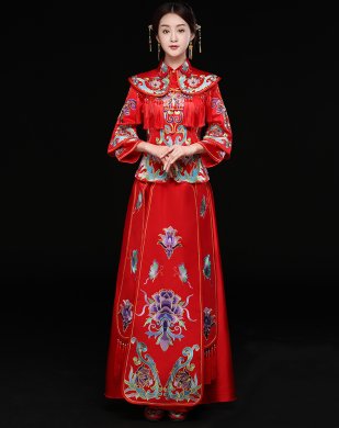 龍鳳褂新娘禮服，結(jié)婚禮服中式禮服