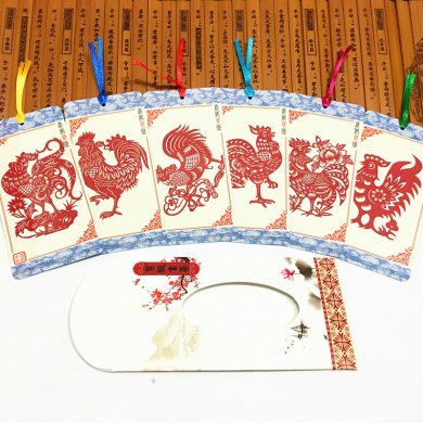 家佳樂(lè)文學(xué)古典元素剪紙書(shū)簽設(shè)計(jì)