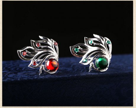 家佳樂文學鋯石夸張銀戒指