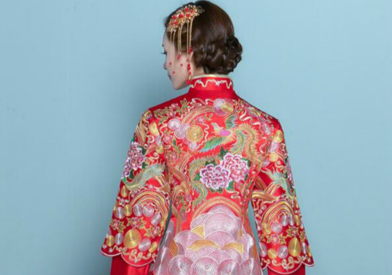 家佳樂文學(xué)刺繡旗袍嫁衣中式禮服