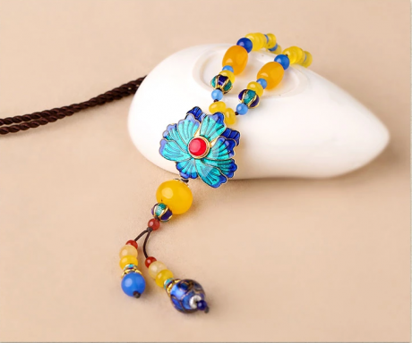 家佳樂文學吊墜瑪瑙配飾長款項鏈掛飾