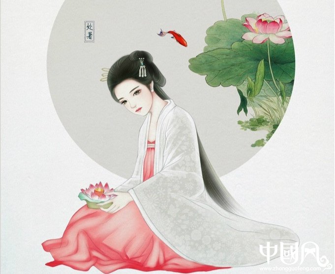 24節(jié)氣古風(fēng)手機(jī)壁紙圖片，超美的女子古風(fēng)圖片