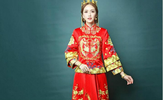 家佳樂文學龍鳳褂中式禮服圖片