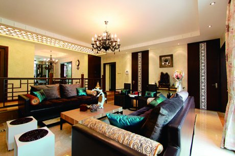 中天花園，簡(jiǎn)約新中式家裝別墅樣板房