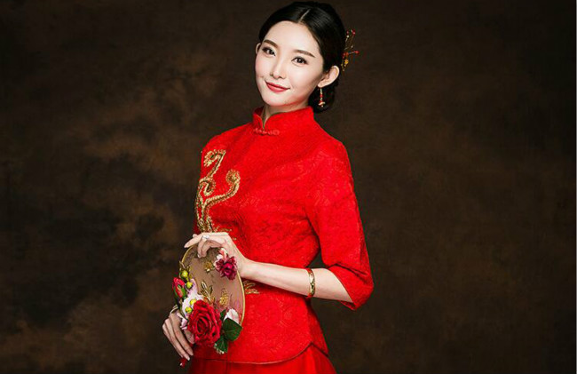 家佳樂文學禮服中式新娘禮服圖片