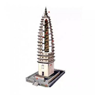 穿墻透壁，手繪中國(guó)古代經(jīng)典古建筑