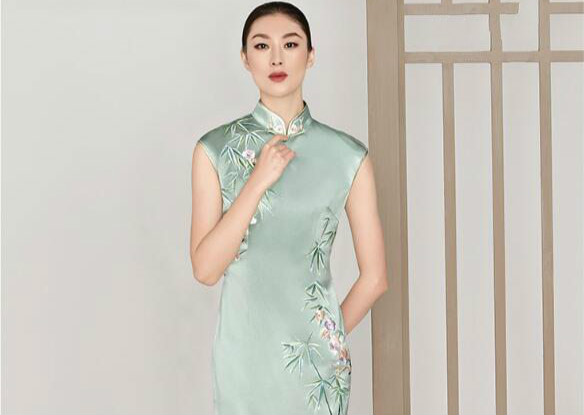 家佳樂文學刺繡梅花宴會禮服中式禮服