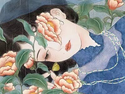 獨(dú)特中國美，最美插畫，膚如凝脂珠圓玉潤民國