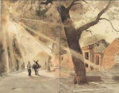 水彩畫家關維興《城南舊事》兒童繪本插畫