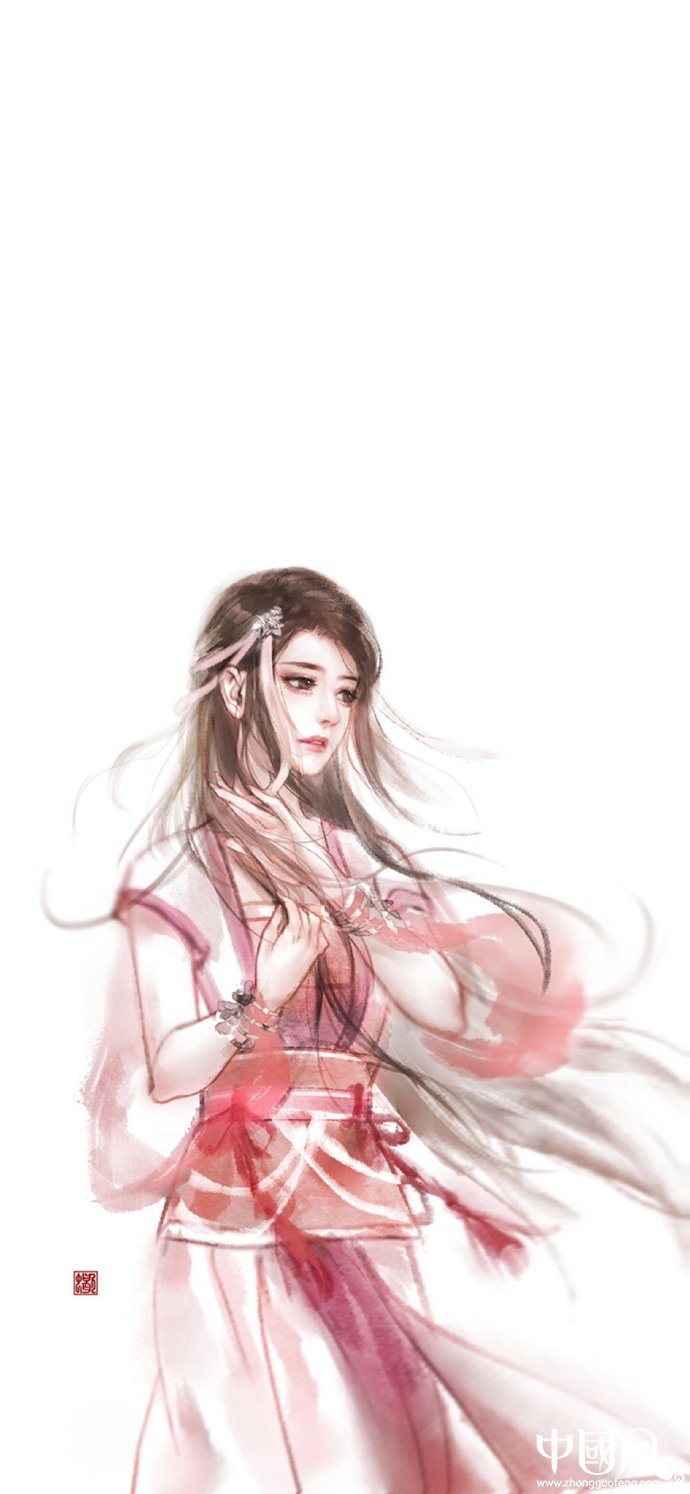 簡(jiǎn)約古風(fēng)女子手機(jī)壁紙圖，唯美古風(fēng)女子圖片