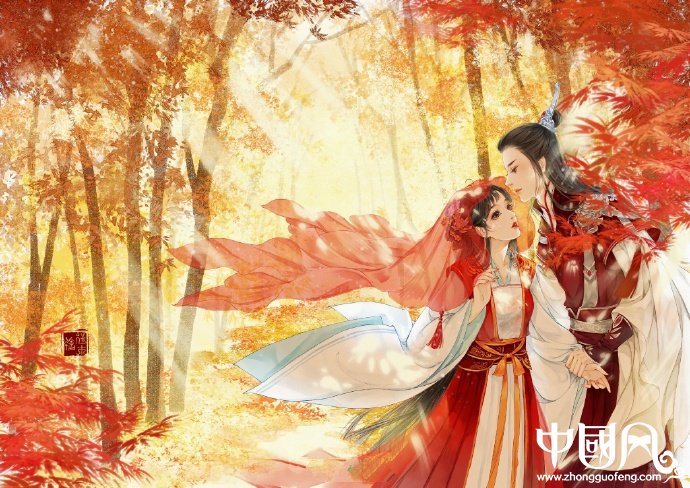 超甜的古風(fēng)情侶圖集，清新唯美古風(fēng)圖片（19張）