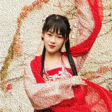 小清新粉衣帶團(tuán)扇女生頭像，唯美古風(fēng)真人頭像