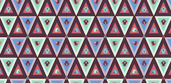 中國傳統(tǒng)唐代服飾幾何紋圖案二，矢量素材