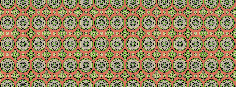 中國傳統(tǒng)明代服飾圓花圖案，矢量素材