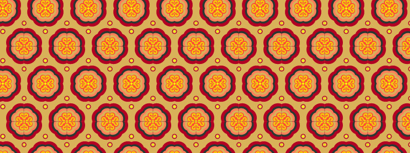 中國(guó)傳統(tǒng)明代服飾八瓣花圖案，矢量素材