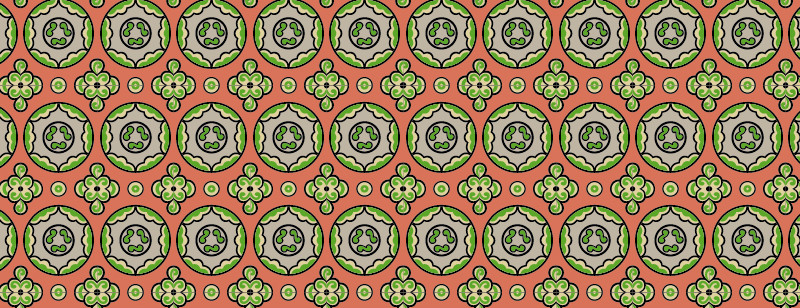 中國(guó)傳統(tǒng)明代服飾圓五角星圖案，矢量素材