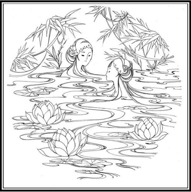 白蛇傳的故事，白蛇傳繪本插畫