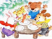 托班藝術活動《小熊請客》萌發(fā)對動物的喜愛